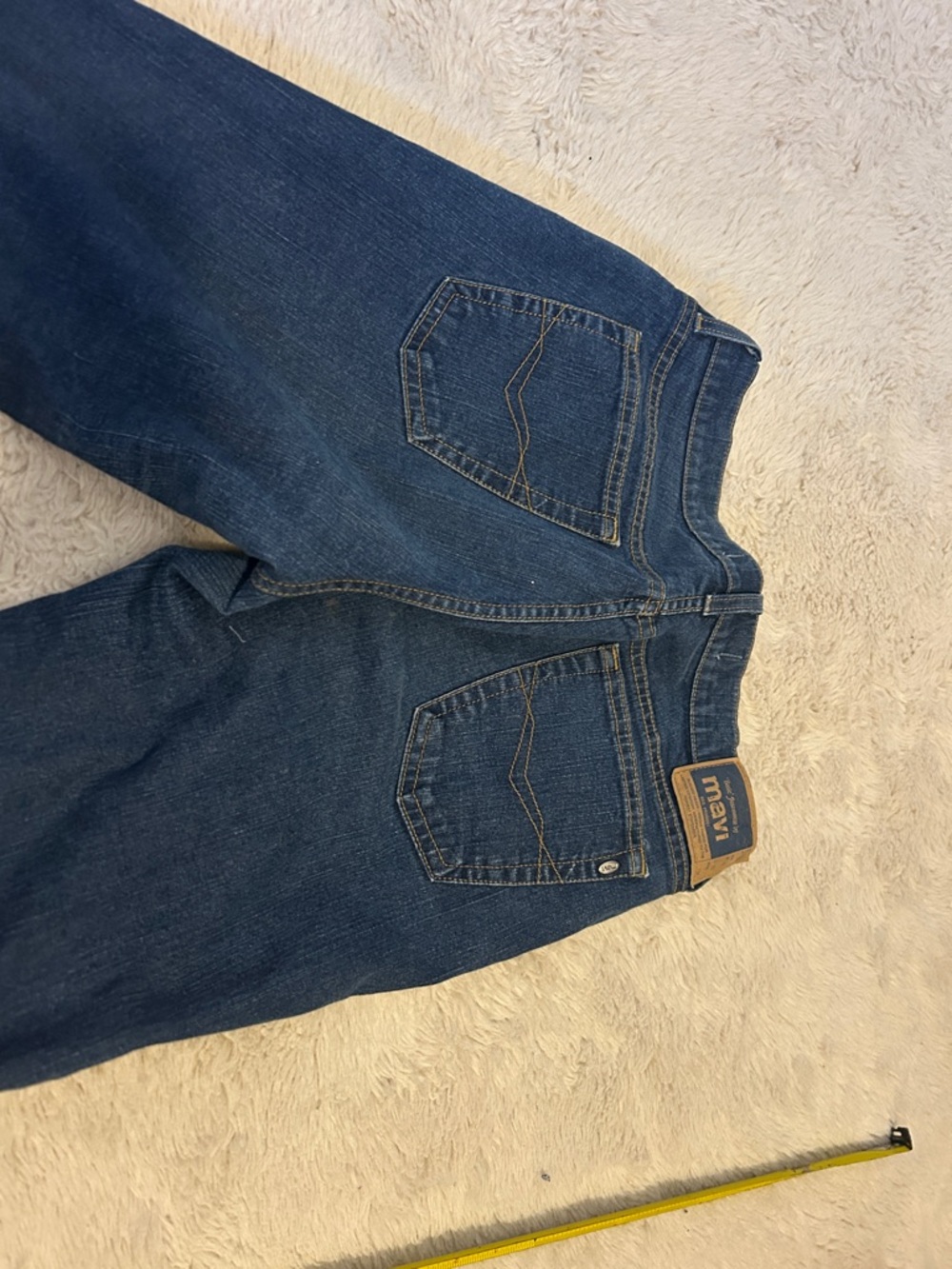 Men's Dark Blue Denim Jeans - Classic Fit